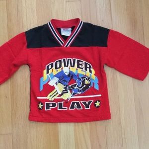Vintage Boy Red Hockey  Shirt Size 3T Goalie Jason costume